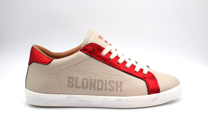 Blondish Red Chromatic Pattern Sneakers for Men and Women