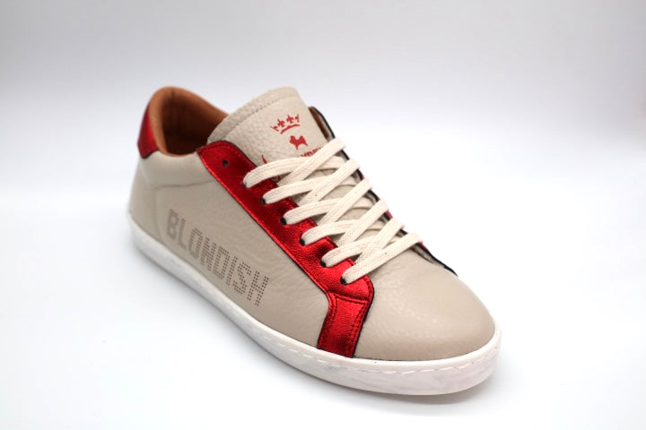 Blondish Red Chromatic Pattern Sneakers for Men and Women
