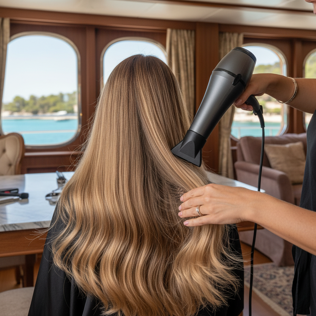 Blow Dry Extra Long Hair with Extensions