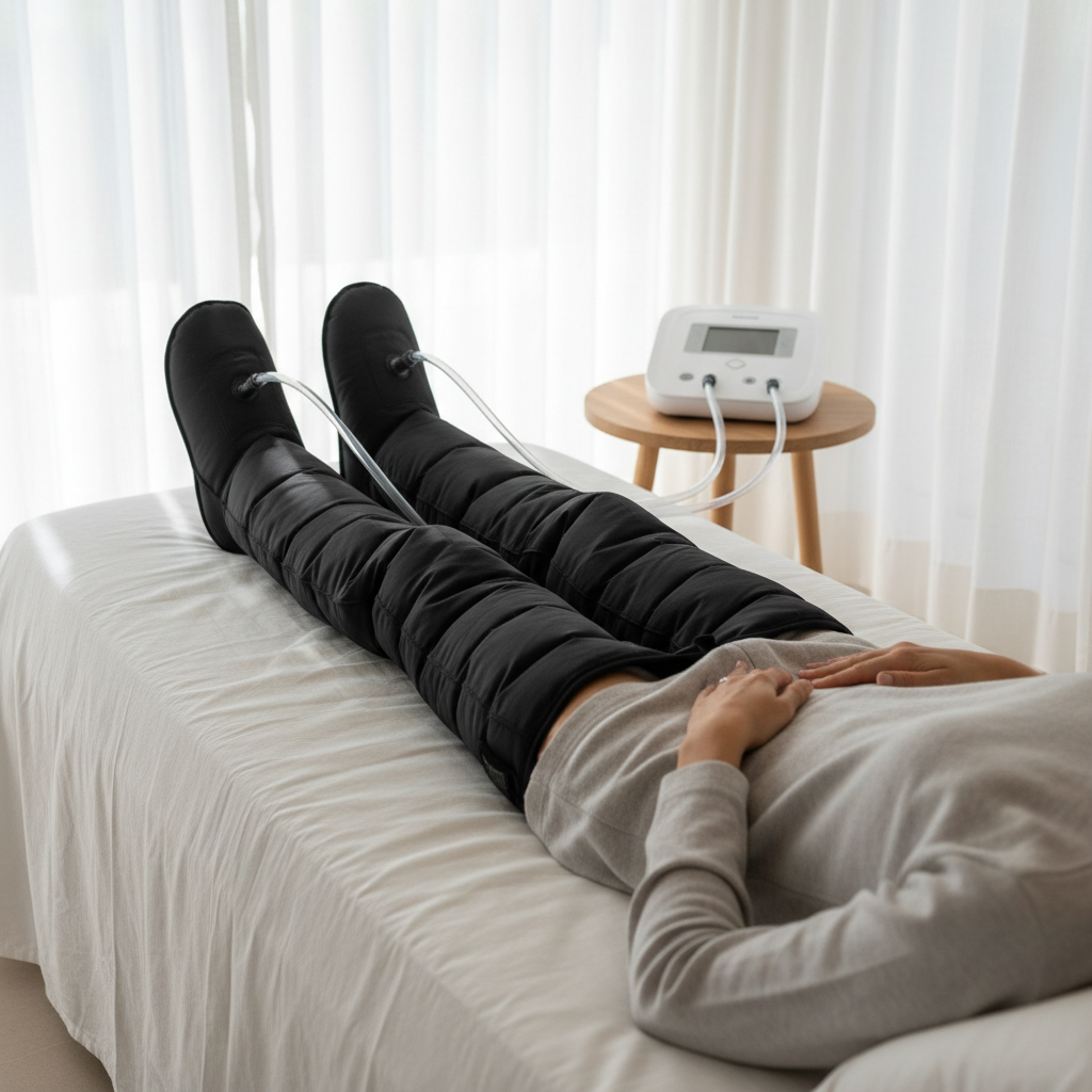 Compression Boots Therapy in Use