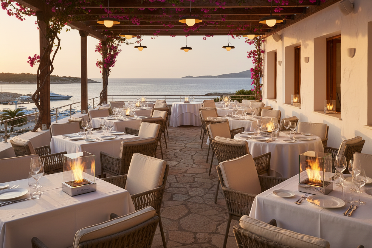 Planika Tabletop Fireplaces - Restaurant